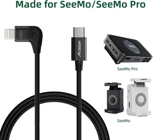 Accsoon USB-C to Lighting Cable for SeeMo 4k/ SeeMo/SeeMo Pro (30 cm) in Saudi Arabia
