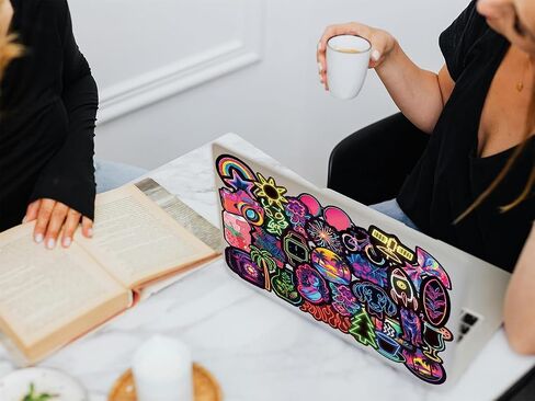 200-Pack Neon Aesthetic Waterproof Stickers – Vinyl PVC Decals for Laptops, Water Bottles, Skateboards, Notebooks, Helmets and More – Retro Y2K/Vaporwave Designs in Saudi Arabia