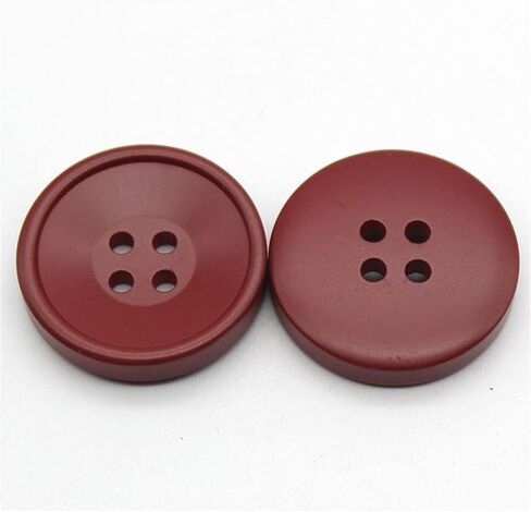 6 Pcs Resin Buttons 4 Holes Round Buttons for Coats, Jacket,DIY Sewing Supplies (#03 Black, 30mm) in Saudi Arabia