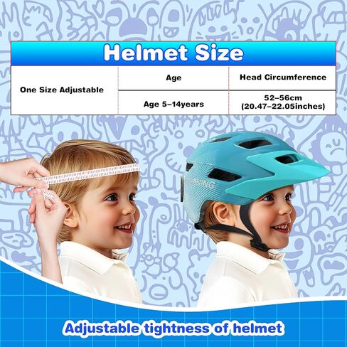 Kids Bike Helmet with LED Lights, Remote Control Turn Signals Safety Helmet Back Light for Youth Mountain Cycling Scooter Skateboarding, Adjustable and Lightweight for Boys Girls in Kuwait