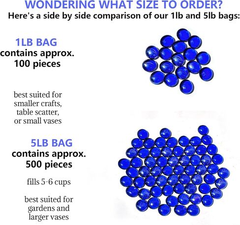 0.5lb Clear Glass Beads for Vases, 50 Pcs Glass Pebbles, Clear Flat Glass Marbles for Vase Filler Flower Candle Crafts Centerpieces and Wedding Decoration in Kuwait