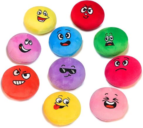 Squeaky Dog Toys, Interactive Soft Plush Puppy Toy Balls for Small Medium Breed, Cute Stuffed Pet Teething Ball Pack to Keep Dogs Busy in Kuwait