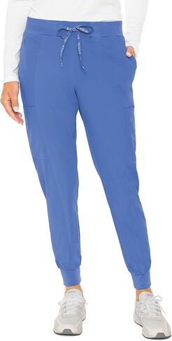 بنطلون نسائي من Med Couture بتصميم Peaches Collection Seamed Jogger Scrub، MC8721T، M طويل، Cinnamon in Saudi Arabia