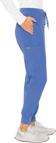 بنطلون نسائي من Med Couture بتصميم Peaches Collection Seamed Jogger Scrub، MC8721T، M طويل، Cinnamon in Saudi Arabia