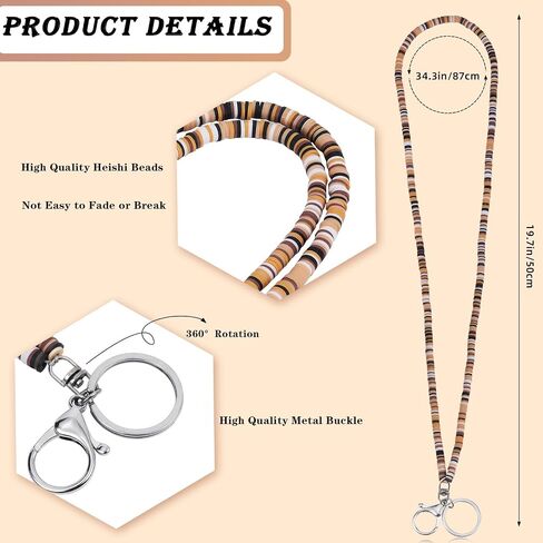 حبل Ornaland لـ ID شارات المعلم Lanyard Lanyard Bohemian Lanyard مناسب لترفيه المكاتب أو كهدية in Kuwait