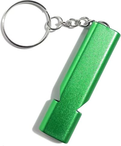 4-Pack Loud 120dB Double Tube Emergency Whistle - Aluminum Alloy, Corrosion-Resistant Safety Whistle with Lanyard & Keychain-Ideal for Camping Hiking Boating Fishing Survival Tool(Black) in Saudi Arabia