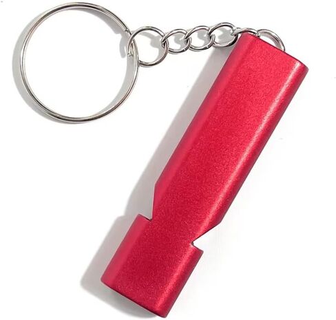 4-Pack Loud 120dB Double Tube Emergency Whistle - Aluminum Alloy, Corrosion-Resistant Safety Whistle with Lanyard & Keychain-Ideal for Camping Hiking Boating Fishing Survival Tool(Black) in Saudi Arabia