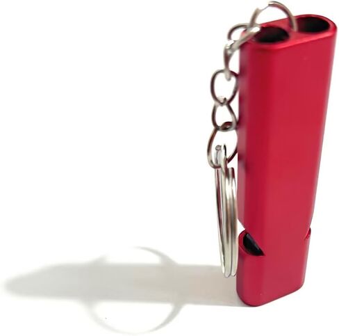 4-Pack Loud 120dB Double Tube Emergency Whistle - Aluminum Alloy, Corrosion-Resistant Safety Whistle with Lanyard & Keychain-Ideal for Camping Hiking Boating Fishing Survival Tool(Black) in Saudi Arabia