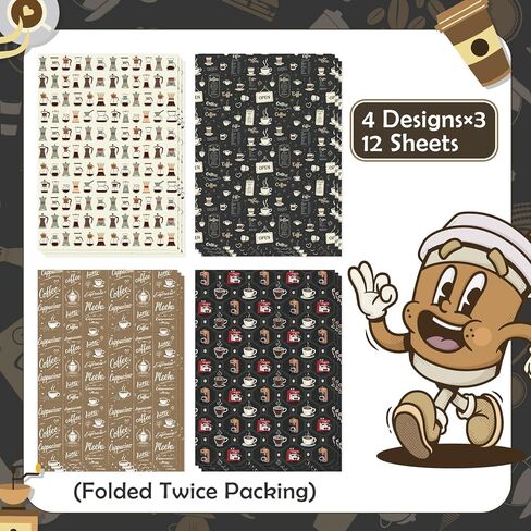 Pineraap Book Lover Reading Wrapping Paper 12 Sheets Reading Themed Designs Gift Wrap for Bibliophiles,Librarians,Book Clubs,20"×28" in Kuwait