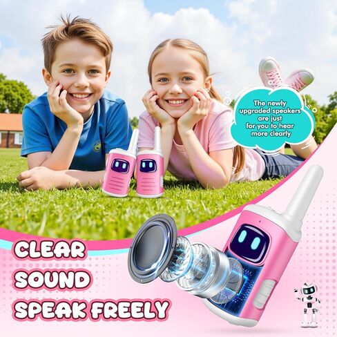 Kids Walkie Talkies Gifts for Girls: Toys Walkie Talkies for Kids 2 Pack Birthday Gifts for 3 4 5-7 Year Old Girls Toys Age 4-5 6-8 Years Old 2 Way Radio Family Camping Outdoor Hiking Pink in Kuwait