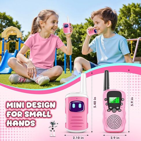Kids Walkie Talkies Gifts for Girls: Toys Walkie Talkies for Kids 2 Pack Birthday Gifts for 3 4 5-7 Year Old Girls Toys Age 4-5 6-8 Years Old 2 Way Radio Family Camping Outdoor Hiking Pink in Kuwait