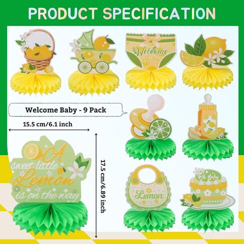 9pcs Sweet Berry Welcome Baby Honeycomb Centerpieces Baby Shower Party Table Decorations Strawberry Blueberry Tabletop Centerpieces Berry Table Topper Sign Decors for Newborn Hello Baby Announcement in Kuwait