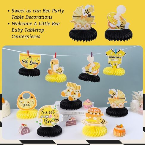 9pcs Sweet Berry Welcome Baby Honeycomb Centerpieces Baby Shower Party Table Decorations Strawberry Blueberry Tabletop Centerpieces Berry Table Topper Sign Decors for Newborn Hello Baby Announcement in Kuwait