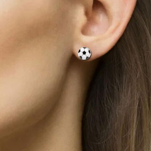 Sterling Silver Post Sports Earrings,Hypoallergenic Basketball Soccer Football Volleyball Stud for Women Teen Girls Mom Birthday Jewelry Easter Mothers Day Gifts (Volleyball) in Kuwait