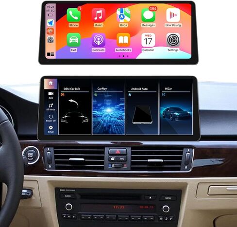 10.25 بوصة راديو تلقائي أندرويد لسيارات BMW 3 5 Series E90 E91 E92 E93 CCC Carplay Car Stereo شاشة تعمل باللمس الوسائط المتعددة وحدة الصوت الرئيسية Idrive Stereo Rceiver Linux System Dsp 2005-2012 in Kuwait