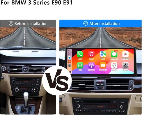 10.25 بوصة راديو تلقائي أندرويد لسيارات BMW 3 5 Series E90 E91 E92 E93 CCC Carplay Car Stereo شاشة تعمل باللمس الوسائط المتعددة وحدة الصوت الرئيسية Idrive Stereo Rceiver Linux System Dsp 2005-2012 in Kuwait
