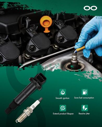 SCITOO 8 ignition coils with 8 iridium Spark Plugs for Honda 2010 2011 Insight L4 1.3L and 2012 Insight 1.5L IC731 C1740 UF-628 in Saudi Arabia