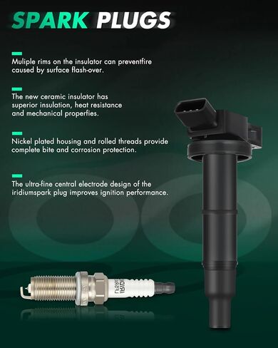 SCITOO 8 ignition coils with 8 iridium Spark Plugs for Honda 2010 2011 Insight L4 1.3L and 2012 Insight 1.5L IC731 C1740 UF-628 in Saudi Arabia