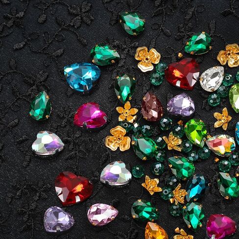 UXCELL 20PCS HEART SELT على حجر الراين ، 12 × 12 مم من القلب الكريستالي الزجاجي أحجار المعادن المسطحة مع بوابة الفضة من الحرف اليدوية ، المجوهرات DIY ، الملابس (أحمر مشرق) in Saudi Arabia