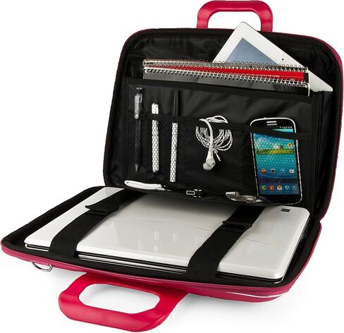 Shoulder Messenger Bag 15 inch Briefcase Laptop Case Compatible with MacBook Pro 14-inch 15-inch (Pink) in Saudi Arabia