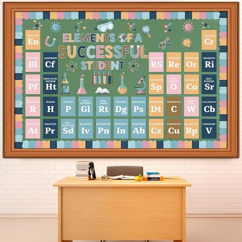 Funrous Periodic Table of Elements Bulletin Board Decorations Set Science Elements Classroom Decor Chemistry Laboratory Paper Cutouts for High School Bedroom Science Teacher Wall Party Supplies in Saudi Arabia