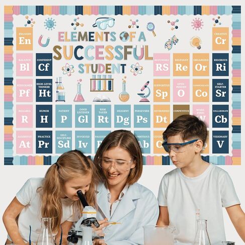 Funrous Periodic Table of Elements Bulletin Board Decorations Set Science Elements Classroom Decor Chemistry Laboratory Paper Cutouts for High School Bedroom Science Teacher Wall Party Supplies in Saudi Arabia