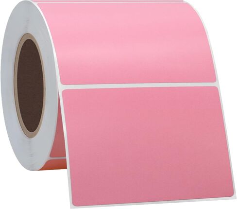 Thermal Label 3x2 inch Sticker Direct Thermal Labels Self-Adhesive Thermal Paper Roll 500 pcs, Pink in Kuwait