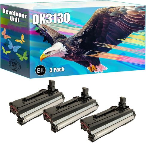 DK3130 Developer Unit Compatible for Kyocera ECOSYS M3550idn M3560idn FS-4100DN FS-4200DN FS-4300DN Printers, High Yield 250000 Pages, Bright Colors Clear Printing (2-Pack Black) in Kuwait