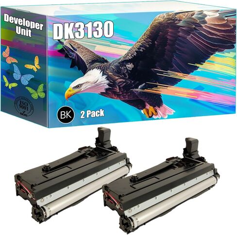 DK3130 Developer Unit Compatible for Kyocera ECOSYS M3550idn M3560idn FS-4100DN FS-4200DN FS-4300DN Printers, High Yield 250000 Pages, Bright Colors Clear Printing (2-Pack Black) in Kuwait