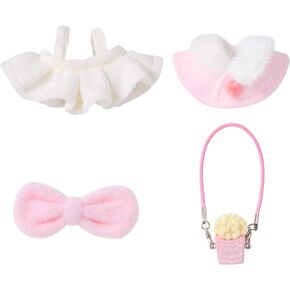 17cm Doll Clothes with Glasses - Handmade Knit Mini Sweater Outfit Compatible with Standard 6" Vinyl Dolls