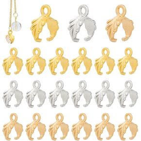 DICOSMETIC 300Pcs Pinch Bails 3 Colors Alloy Leaf Shaped Ice Pick Pinch Bail Clasps 11x4.5mm Pendant Connector Clasps Snap on Bails Dangle Pendant Connector Findings for DIY Jewelry Crafts Necklace