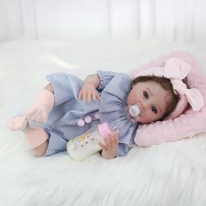 CHAREX Realistic Reborn Baby Doll – 18 Inch Real Life Lifelike Adorable Newborn Baby Girl, Handcrafted Soft Weighted Body, Accessories Gift Set for Kids Age 3+