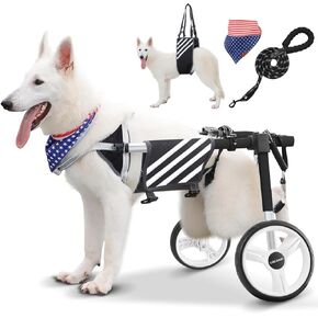 Large Dog Wheelchair for Back Legs with Multi-Function Pet Lift, Wheelchair for Dogs Thickened, Adjustable Back Leg Dog Wheel Chair, Dog Carts with Wheels for Disabled Hind Legs