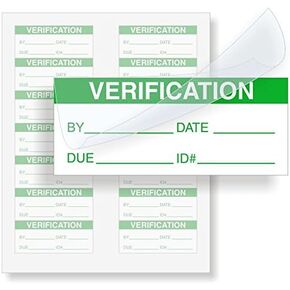 SmartSign Self Laminating Verification Labels| 1.5" x 0.625" Polyester with Clear Flap, Pack of 140, Made in USA