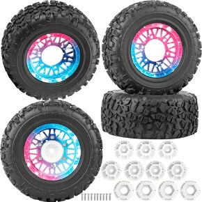 12mm/14mm/17mm Hex RC Truck Tires for Slash 2WD 4×4,Arrm a Senton,Axia1,Rc4wd,Redcat,RC Short Course Truck Wheels and Tires,Colour
