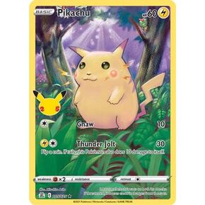 Pokémon Celebrations Pikachu, 25th Anniversary Full Art Rare Holo + Surprise Card!
