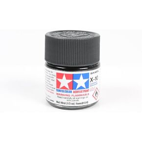 Tamiya Models X-10 Mini Acrylic Paint, Gun Metal