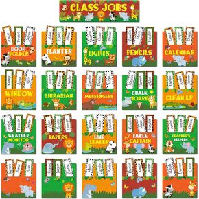 Pasimy 81 Pcs Bee Class Jobs Chart Bee Honeycomb Class Jobs Bulletin Board Pockets with Name Tags Cards Hives Classroom Decor Teacher's Helper Chart for Back to School Classroom Decoration