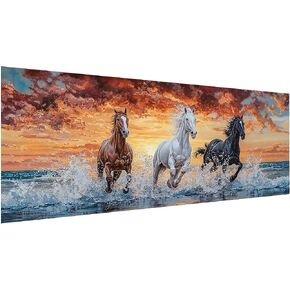 SKRYUIE 5D Large Diamond Painting Kits Cat - DIY Diamond Art Kits for Adults Animal, Full Round Drill - Crystal Embroidery Cross Stitch - Craft for Wall & Office Decor - 12x30 inch / 30x80 cm