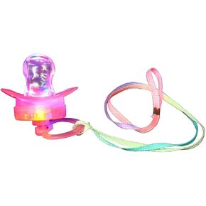 Flashing Panda LED Flashing Pacifier Binkie Raver Pendant Necklace