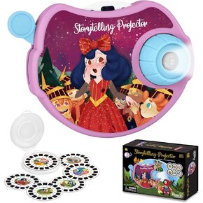 Smilesskiddo Storytelling Projector for Kids - كتاب قصة عرض الأطفال ، قصص وقت النوم ، 6 (حكاية خرافية) أقراص مع عرض واضح ، ألعاب قصة تعليمية لـ 3 4 5 5 سنوات من الأولاد والبنات in Kuwait