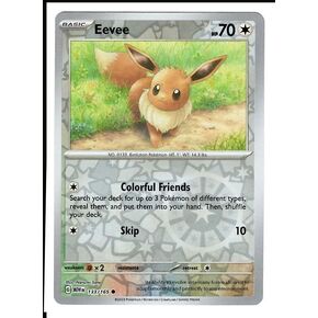 Pokemon - Eevee 133/165 - Pokemon 151 - Reverse Foil - Single Card