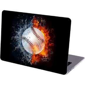 Compatible with MacBook Air 13.6-inch Hard Protective Shell Cace and Keyboard Cover (A2681, M2 chip, 2022 Release) - Water and Fire Baseball