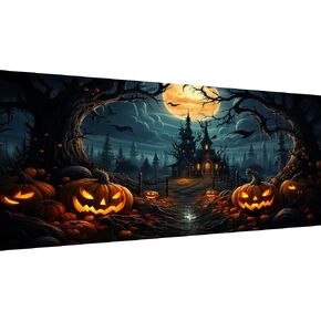 Apcufir Halloween Painting Kits for Adults,5D DIY Large Size Diamond Art Kits Full Round Drills,Diamond Dots Gem Art for Holiday Gift Home Wall Decor 16X28 Inch