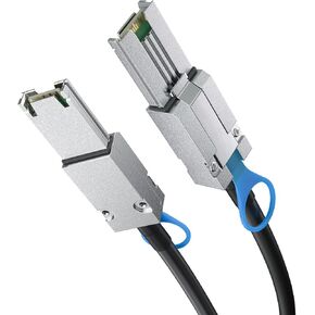 H!Fiber.com QSFP إلى SFF-8644 Min SAS كبل، SFF-8436 إلى SFF-8644 كبل SAS نحاسي خارجي، كبل DDR Hybrid SAS لـ NetApp DS4243 DS4246 DS2246، 100 أوم، 1 متر (3.3 قدم) in Kuwait
