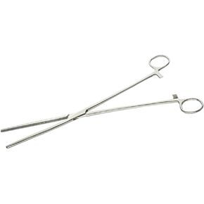 SE 12-Inch Stainless Steel Straight Forceps - Self-Locking, Serrated Tip for Precision Grip and Clamping - Perfect for Crafting, Fishing Tasks, Jewelry Making, and More! -612FS