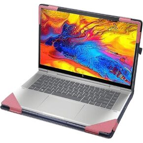 Laptop Case Cover for Hp Envy X360 15-fe 15t-fe 15.6" 2-in-1 & Envy X360 15-fh 15z-fh [Do Check Model] Notebook Sleeve Computer Bag Protective PU Leather Shell (Black)
