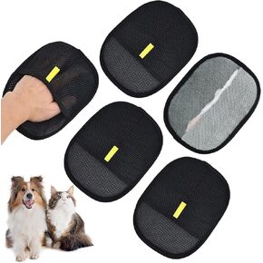 5pc Pet Hair Removal Gloves, Reusable Cats & Dogs Pet Hair Removal Tool,Efficient Pet Hair Removal Electrostatic Gloves is Suitable for Clothes, Sofas, Beds and Carpets