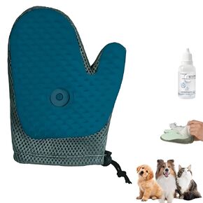 All-in-One Grooming Mist Glove for Pets, Celery Pets Spray Cat Petting Gloves, Meowvo Pet Hair Removal Glove, Cat Grooming Gloves, Cat Brush Glove for Dogs & Cats, Deshedding Tools (Pink)