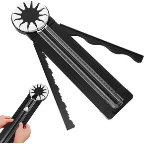 Operitacx Paper Edge Cutter for Craft, 12 in 1 Paper Trimmer, Rolling Cutter with 12 Cutting Type for Photo Scrapbook Postcard Art